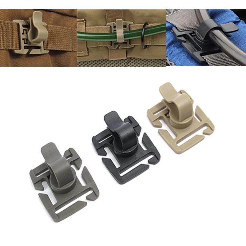 Pipe Clamp Bar - หลอดเครื่องดื่มคลิปท่อน้ําท่อ Clamp กระเป๋าเป้สะพายหลัง molle webbing ยุทธวิธีหัวเข็มขัดกลางแจ้ง