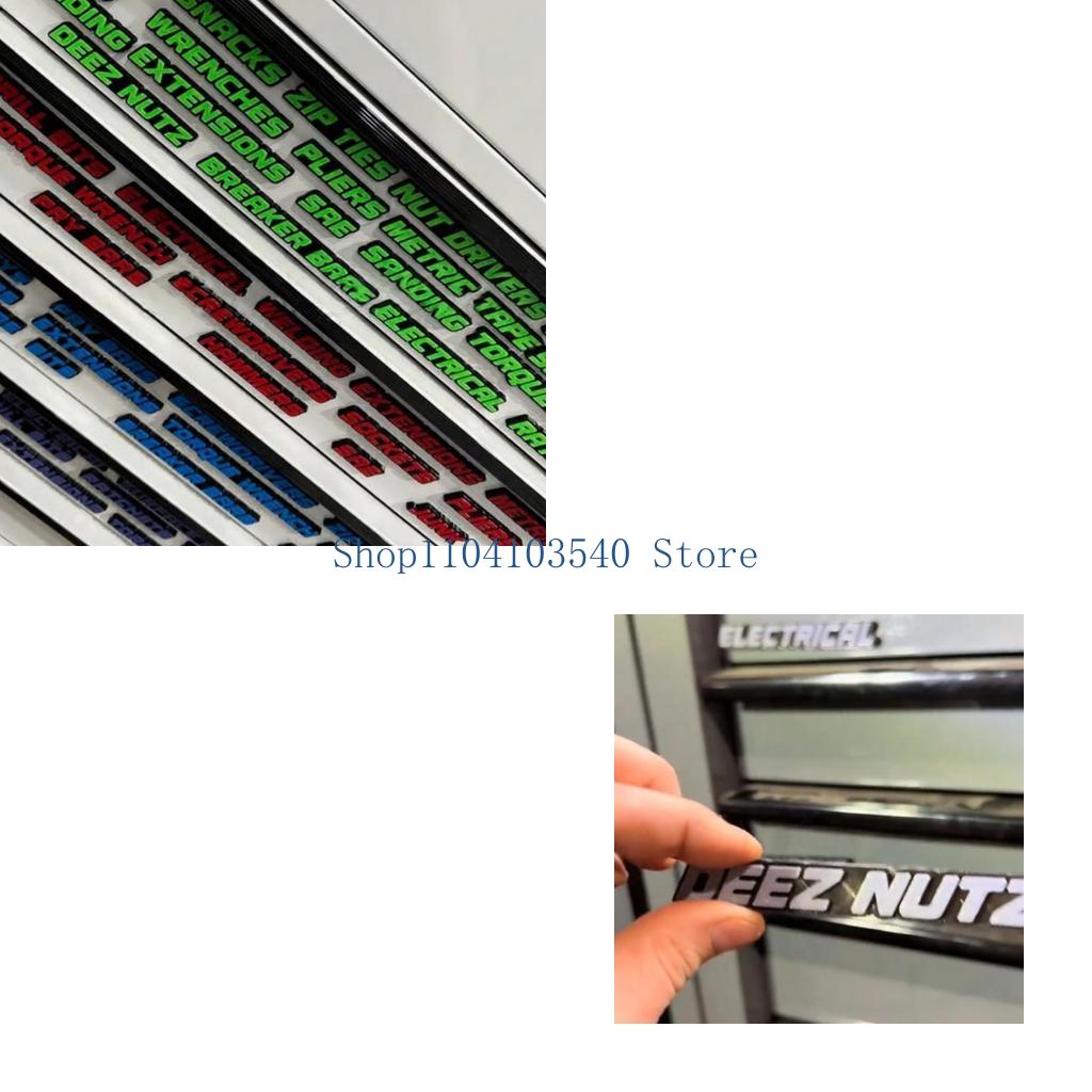 Workshop Tools Name - 02DC โรงรถเครื่องมือ ป้ายกาว 3D พิมพ์ Polylactic
