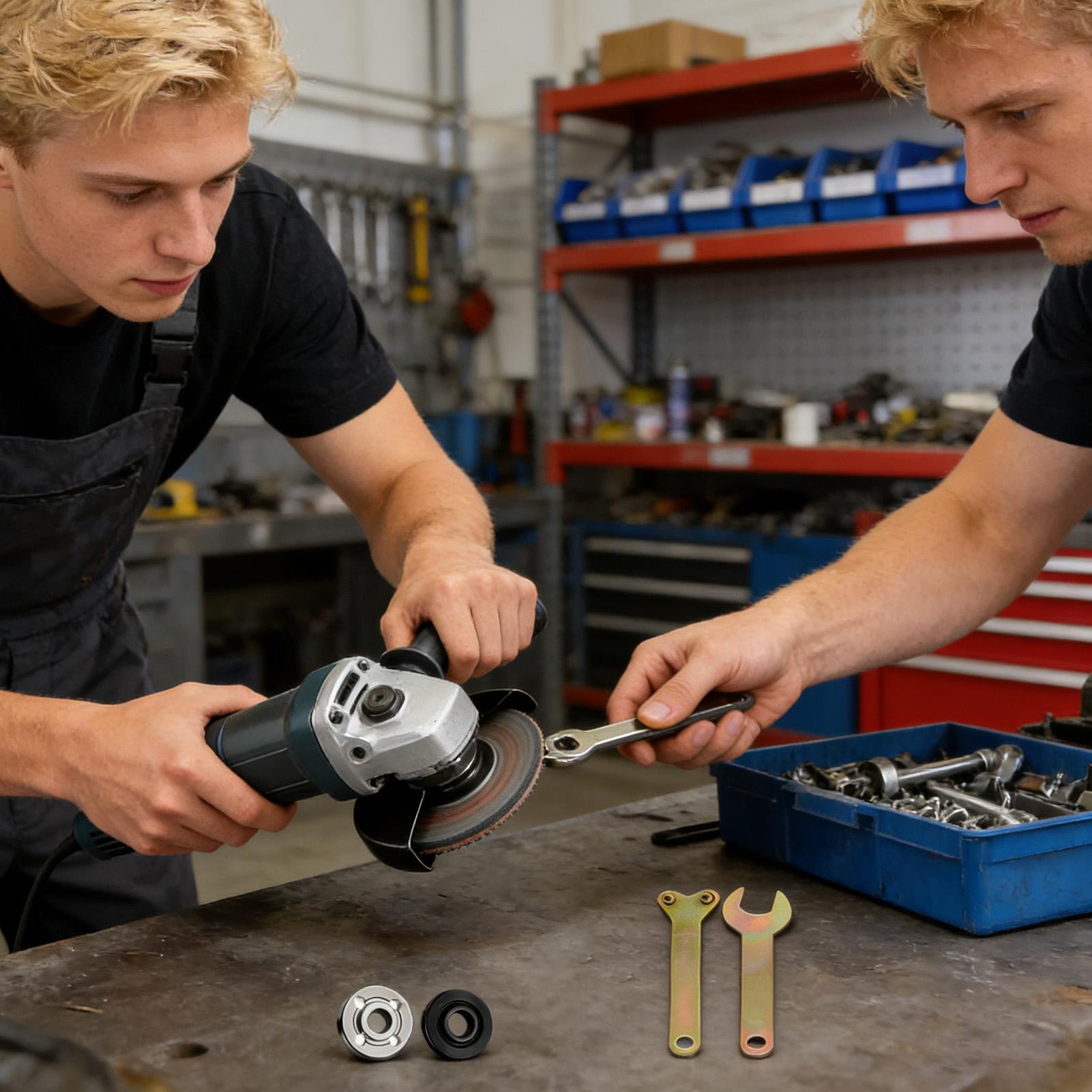Power Tools In Workshop - ชุดประแจขันน็อตเครื่องเจียรไฟฟ้า อะไหล่เครื่องมือไฟฟ้า สำหรับงานเจียร ขัด ตัด ฮาร์ดแวร์ในโรงงาน