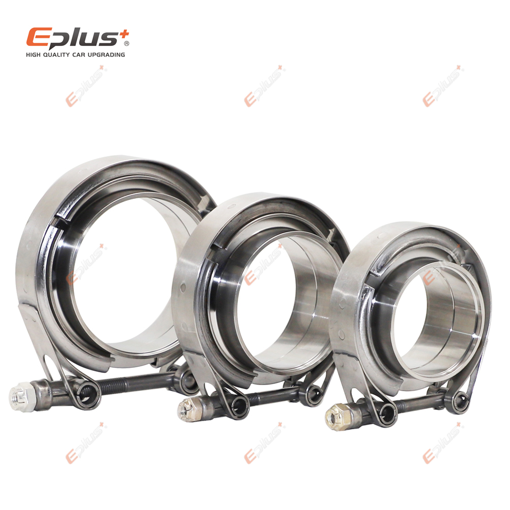 Pipe Clamp Bar - Eplus ท่อไอเสียสแตนเลสสตีลวง V สำหรับรถยนต์, อุปกรณ์ยึดอเนกประสงค์สำหรับผู้ชายและผู้หญิงชุด304สายรัด V