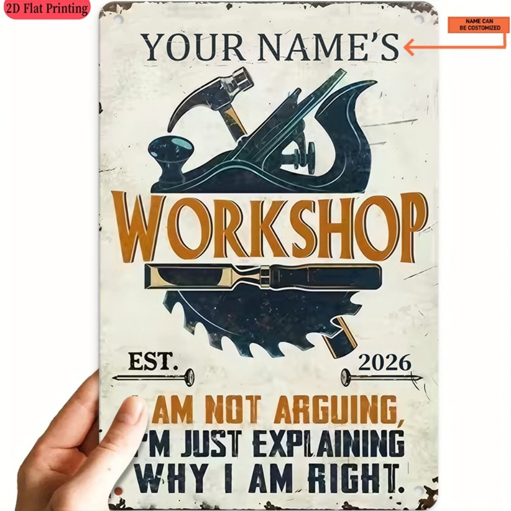 [2D Flat] ป้ายโลหะสลักชื่อแบบก - Workshop Tools Name บทวิจารณ์และราคา