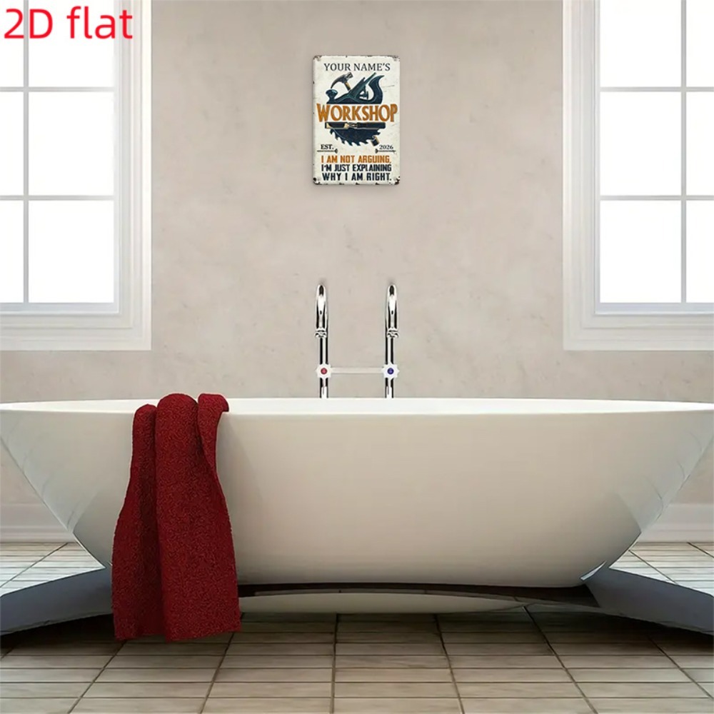 [2D Flat] ป้ายโลหะสลักชื่อแบบก - Workshop Tools Name บทวิจารณ์และราคา