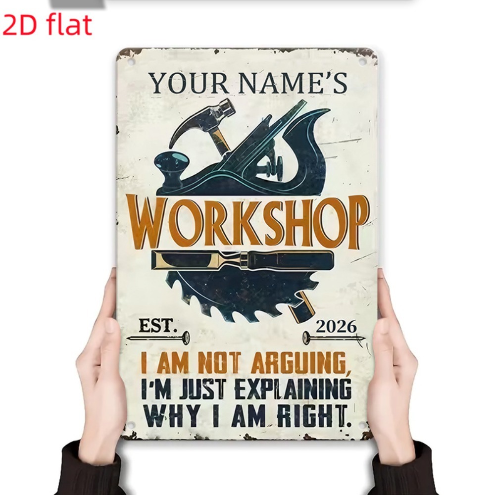[2D Flat] ป้ายโลหะสลักชื่อแบบก - Workshop Tools Name บทวิจารณ์และราคา