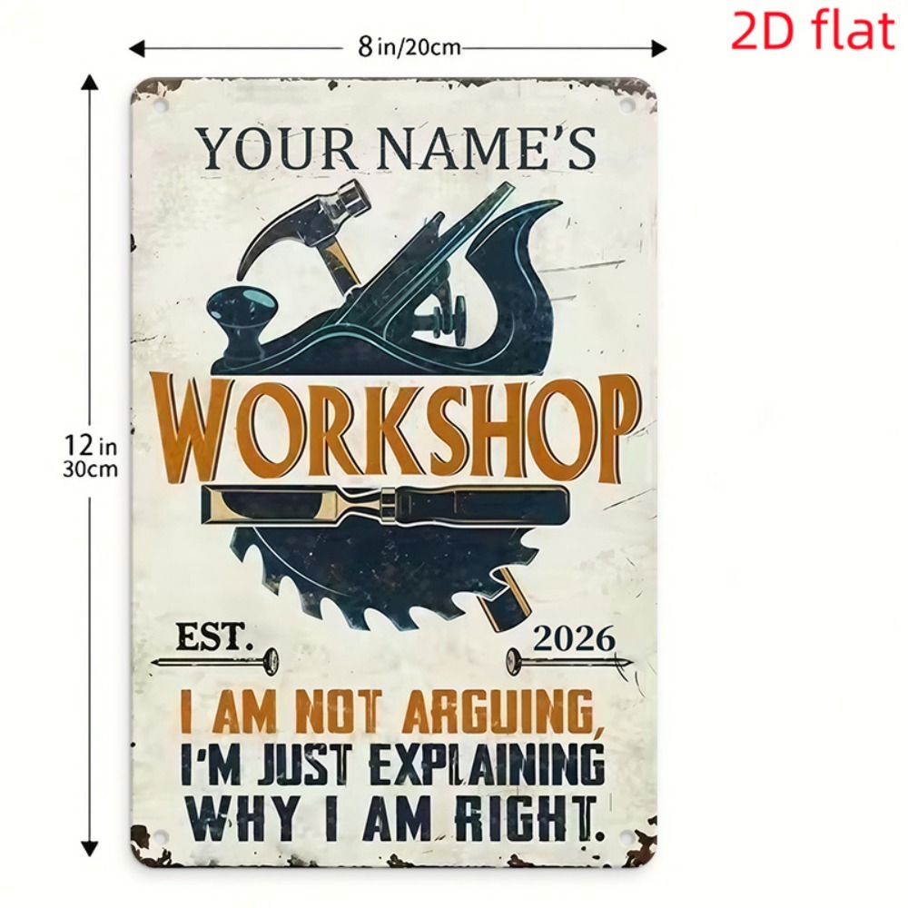 [2D Flat] ป้ายโลหะสลักชื่อแบบก - Workshop Tools Name บทวิจารณ์และราคา