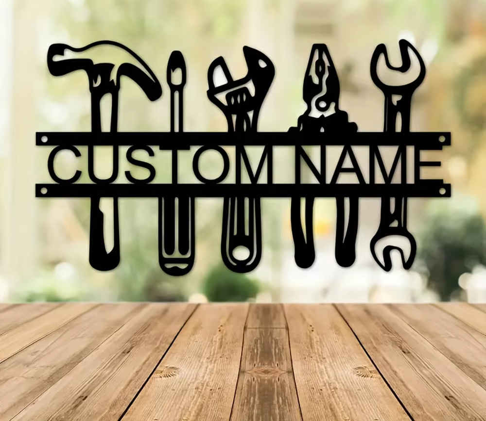 ป้ายโลหะตกแต่งผนังสไตล์อินดัสเ - Workshop Tools Name บทวิจารณ์และราคา