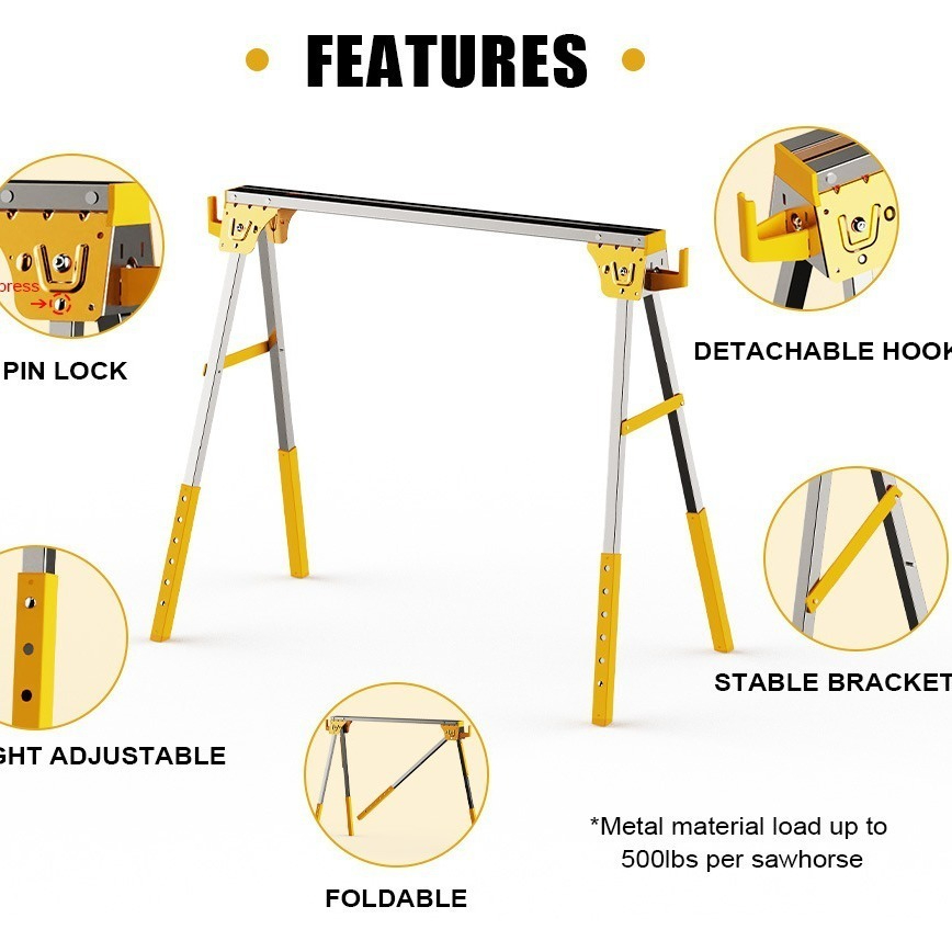 ขาตั้งเลื่อยโลหะ/แท่นเลื่อย, โ - Workbench Portable Fold บทวิจารณ์และราคา