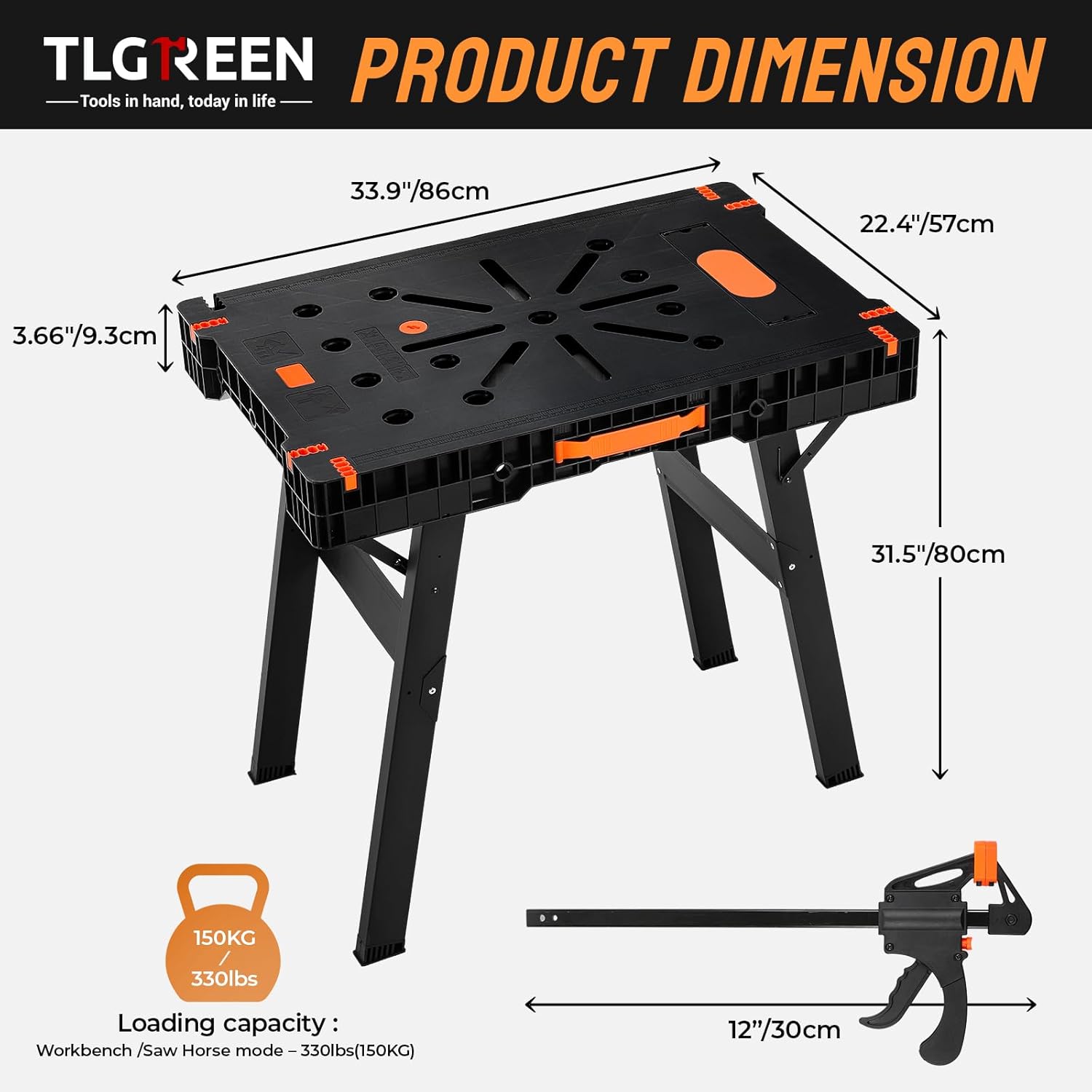 โต๊ะทำงานพับได้พร้อมที่หนีบและ - Workbench Portable Fold บทวิจารณ์และราคา