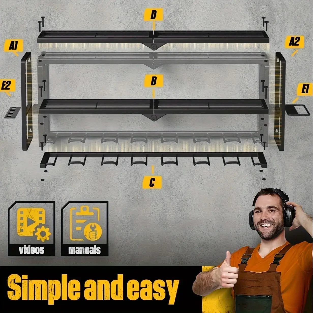 ชั้นวางเครื่องมือโลหะแบบแขวนผน - Power Tools In Workshop บทวิจารณ์และราคา