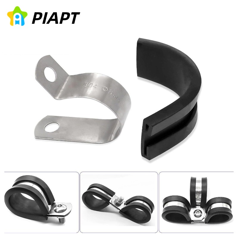 2/5/10PCS ยางเคลือบ P คลิปสายเ - Pipe Clamp Bar บทวิจารณ์และราคา