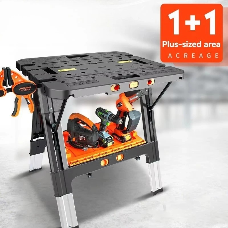 โต๊ะทำงานพับได้แบบพกพาพร้อมแคล - Workbench Portable Fold บทวิจารณ์และราคา