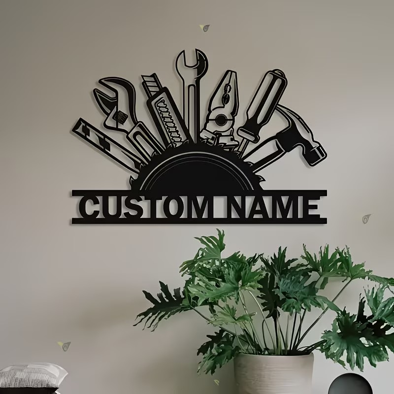 งานศิลปะติดผนังโลหะรูปเครื่องม - Workshop Tools Name บทวิจารณ์และราคา