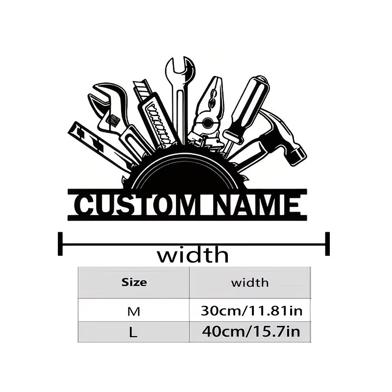 งานศิลปะติดผนังโลหะรูปเครื่องม - Workshop Tools Name บทวิจารณ์และราคา